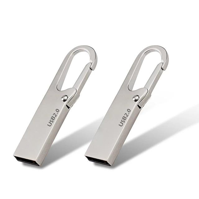 Metal USB Flash Drive 3.0/2.0 Keychain Stick Custom Logo 4GB-64GB Flash Drives
