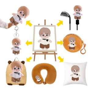厂家定制毛绒偶像公仔定制毛绒玩具Kpop明星公仔高品质卡哇伊毛绒公仔钥匙扣 - Product Image 5