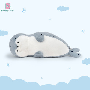Peluche di Lontra Reclinabile Duai Originale, Imbottitura in Cotone PP, Giocattolo Confortante per il Sonno, Simpatico Cuscino a Forma di Foca per Bambini, Regalo di Compleanno, Vendita all'Ingrosso - Product Image 4