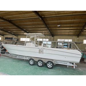 Barco de Pesca Deportiva de 32 pies para Pasajeros, Yate de Lujo Chino, Barcos de Aluminio para Pesca con Techo Rígido de Fibra de Vidrio - Product Image 3