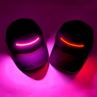 Casquette de baseball LED pour soirée nocturne, casquette de baseball lumineuse à rayures, accessoires pour hommes et femmes pour la course nocturne, le carnaval, le bar, le club