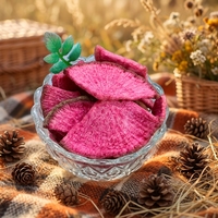 Chips de Camote de Alta Calidad en Caja, Bajos en Grasa, Fritos, Suaves y Dulces para Consumidores Conscientes de la Salud