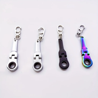 Haute Qualité 10mm Stubby Tête Flexible À Cliquet Combinaison Clé Métrique À Cliquet Porte-clés