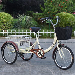 Triciclos de ciclismo para ancianos, patinete de pedal de velocidad variable, doble <span class=keywords><strong>cadena</strong></span> para <span class=keywords><strong>comprar</strong></span> verduras, triciclos de luz - Product Image 3
