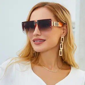 2022 Модные металлические дизайнерские Полуободковые солнцезащитные очки из матовой смолы, солнцезащитные очки, женские солнцезащитные очки для рыбалки, 2021