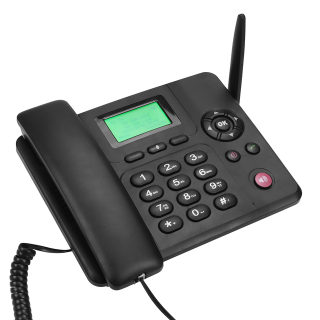 High Quality GSM SIM Card Caller ID Telephone Wireless Card Phone 4G Desktop Fixed Analog Phone  for Business