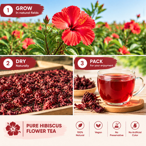 Té <span class=keywords><strong>de</strong></span> Flor <span class=keywords><strong>de</strong></span> <span class=keywords><strong>Hibisco</strong></span>, 80 Bolsitas <span class=keywords><strong>de</strong></span> Té, Rico en Vitamina C y Antocianinas, Bebida Herbal Natural con Fibra Soluble - Product Image 4