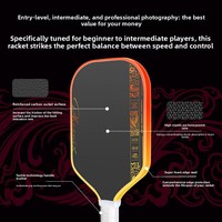 Raquette de pickleball T700 en fibre de carbone brute, mousse thermoformée de 16 mm injectée au périphérique, approuvée USAPA