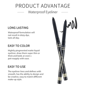 Eyeliner gel minéral ultra-fin waterproof MLM, résistant à l'huile, noir et blanc, lisse, longue tenue, sans bavures, pour les yeux. - Product Image 6