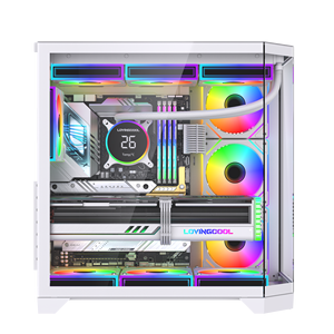 Lovingocool màn hình quá khổ PC trường hợp Acrylic Kính EATX Gamer Máy tính để bàn máy tính trường hợp tủ <span class=keywords><strong>RGB</strong></span> <span class=keywords><strong>Fan</strong></span> 360mm Chất lỏng mát tản nhiệt - Product Image 5