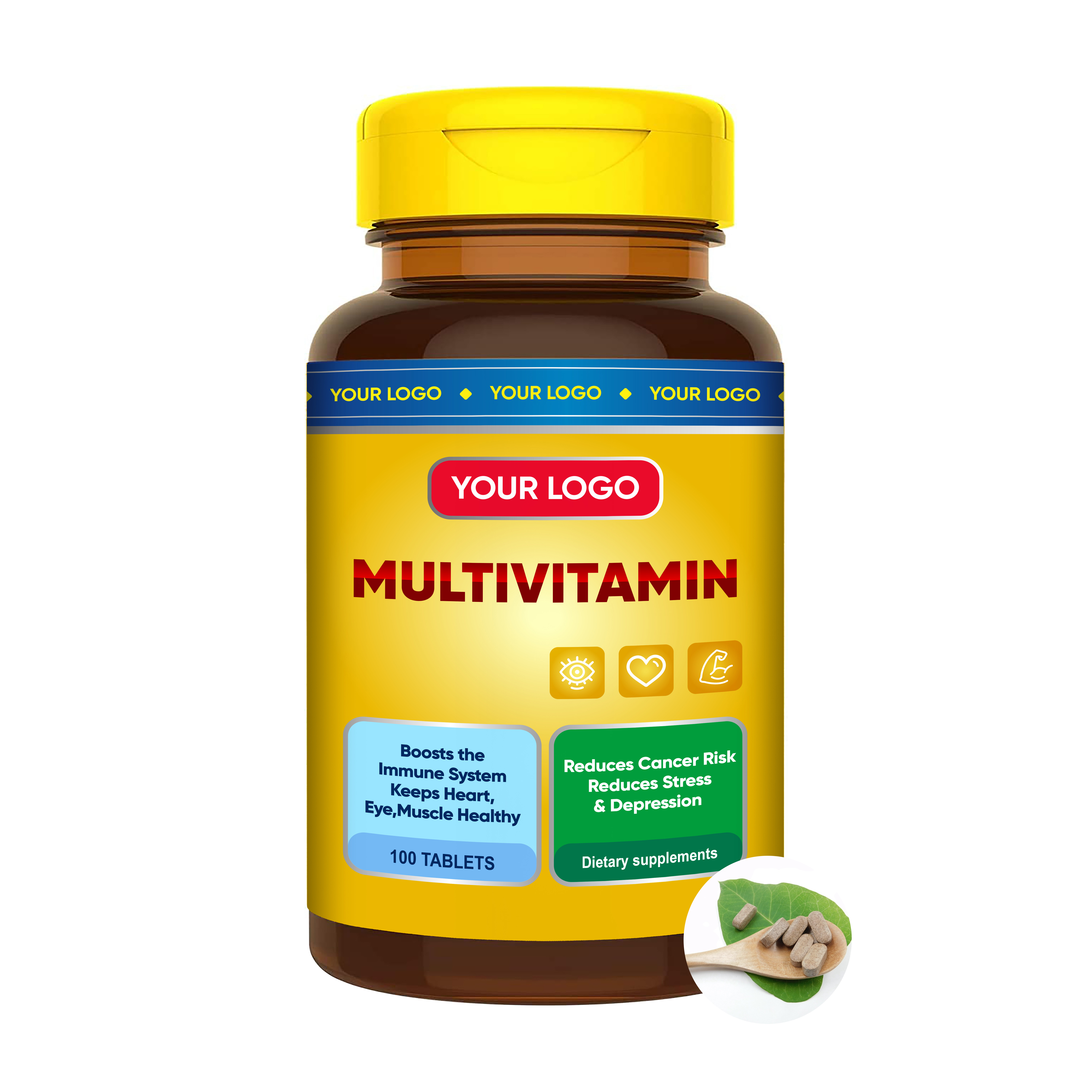 Suplemen Vitamin OEM centrum multivitamin dan tablet mineral untuk wanita