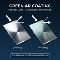 Lentille Fresnel en acrylique PMMA 52*31mm F50-F210mm, revêtement anti-reflet, lentille optique grossissante pour projecteur de 2 pouces