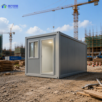 Maison conteneur pliable de 20 pieds, imperméable, ignifuge, préfabriquée, hébergement temporaire pour les travailleurs