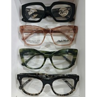 Vente en gros de montures de lunettes en acétate à prix réduit, assortiment de montures de lunettes optiques prêtes à l'emploi, pour hommes et femmes