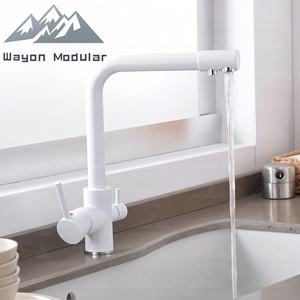 Современный кухонный смеситель с двойной ручкой - Product Image 2