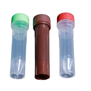 Transparan coklat 0.5 ml tabung Cryo Internal topi eksternal bahan PP steril peralatan laboratorium sekali pakai OEM kustomisasi - Product Image 1