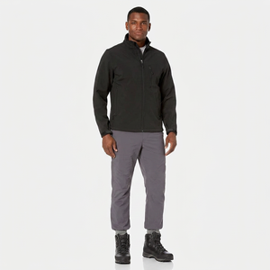 OEM Custom <b>Men</b> <b>Canvas</b> Softshell <b>Jacket</b> Stand Front Wholesale Bulk Breathable Waterproof Windproof Outdoor Wear Comfortable - Product Image 1