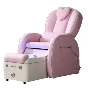 Beauty Nail Popular Salon Furniture No Plumbing Luxury Pink Relax Foot Massage Spa Pedicure Chair