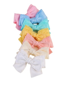 Anpassen Größe Rüschen Gurtband Bogen Wellige Kante Band Langs chwanz Seemann Bögen Frauen Wunderschöne Lange Streamer Haars pange Mädchen Haars chleife - Product Image 3