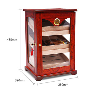 Humidor de Cedro Español Hecho a Mano con Acabado Lacado, Ecológico, con Higrómetro y Tres Bandejas Móviles - Product Image 4