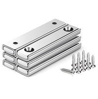 Tailles personnalisées en vrac rectangulaire N52 Aimants en pot en néodyme Conception de contre-alésage avec revêtement en nickel