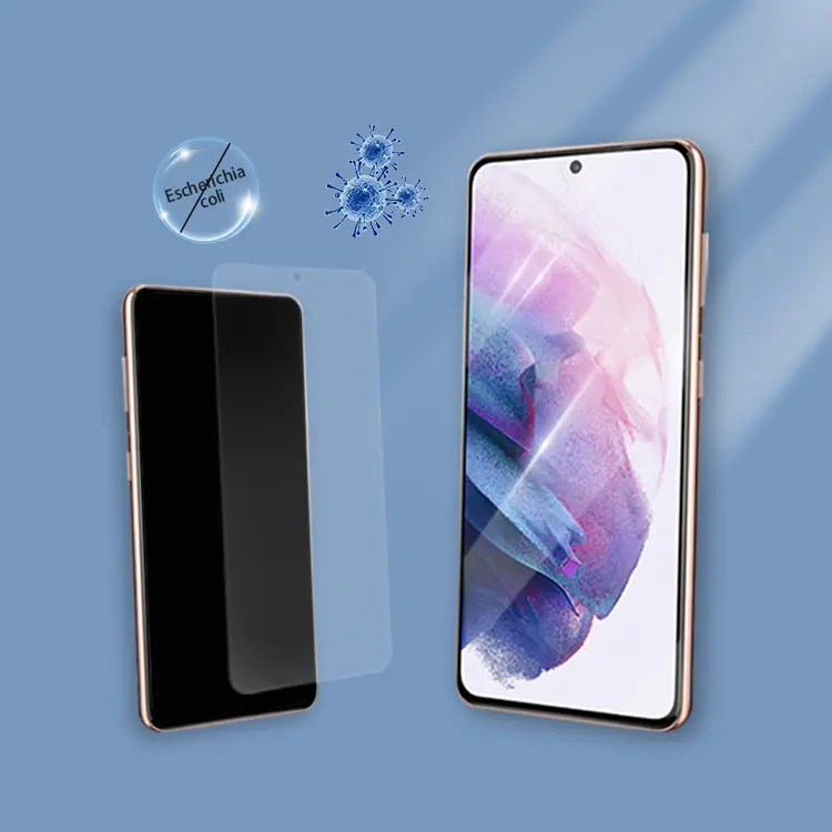 Samsung Mobile Phone Anti-Fingerprint 5H Hybrid Glass Flexible PET Screen Protector For Samsung S21