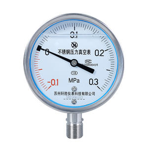 Manómetro de Vacío de Acero Inoxidable Suzhou Xuan Sheng YN100BF -0.1 a 0.3Mpa, Manómetro Compuesto Analógico con Conexión Roscada - Product Image 1