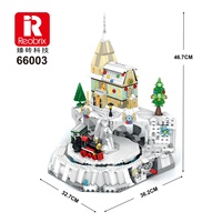Coffret de construction de train musical de Noël avec figurine de Père Noël, jouet électronique pour enfants