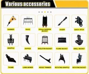 จัดส่งฟรี รถขุด 2.5 ตัน เครื่องยนต์ EPA Kubota รถขุดขนาดเล็กสำหรับใช้ในบ้าน รถขุดขนาดเล็ก 1 ตัน 2 ตัน รถขุดขนาดเล็กสำหรับขาย - Product Image 3