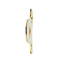 Slotted GLASS Plates Electro-Brass Plated 25MM | for Glass Shelf & Mirror Mounting | Glass & Mirror Fittings