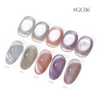 VENALISA Lot de 5 Couleurs Nouveau 10ml Gel Vernis à Ongles Sans TPO et Sans HEMA, Effet Œil de Chat Pailleté Platine Réfléchissant, Kit de Vernis Gel UV