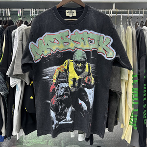 T-shirt <span class=keywords><strong>da</strong></span> <span class=keywords><strong>Uomo</strong></span> di Alta Qualità con Stampa DTG a Motivo Atleta, Maglietta Pesante con Effetto Diamantato e Lavaggio Acido, Abbigliamento Designer Majestik - Product Image 1