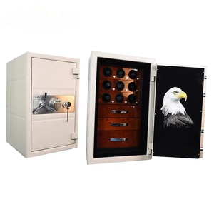 Eonluxe Caja de Seguridad para <span class=keywords><strong>Relojes</strong></span> con 9 Ranuras, Joyero Metálico Ignífugo con Cerradura de Contraseña y Cierre con Llave, Caja de Almacenamiento Eagle Horse - Product Image 2