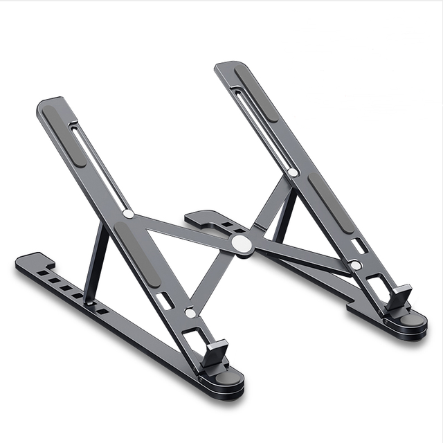 8-angle Adjustable Desktop Portable Tablet Computer Stand Holder Aluminum Laptop Table Stand for Office Desk