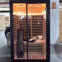 Nueva Sauna de Infrarrojos Lejanos y Cercanos para 2 Personas, Sauna Seca Interior con Luz Roja, Control Remoto por WiFi y Altavoces Bluetooth para Spa en Casa