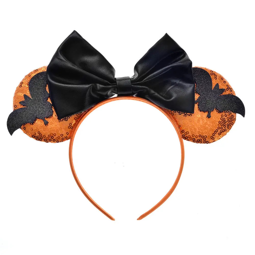 Bán Buôn Halloween Headbands Chuột Tai Headband Sequin Bow Headband Cô Gái Bat Halloween Trang Trí Tóc Phụ Kiện Cho Phụ Nữ