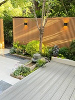 Panneaux de clôture extérieurs modernes en WPC ignifuges et imperméables pour villas, salons, hôtels et salles à manger, avec garantie de 5 ans