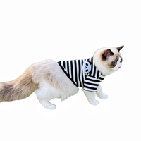 Vêtements de luxe pour animaux de compagnie, t-shirts décontractés à rayures en coton 95% et élasthanne 5%, vêtements de sport pour chiens, en stock, haute qualité