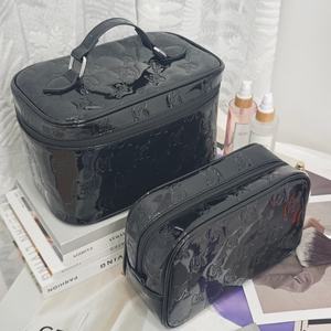 Bolsa de Maquillaje de Alta Calidad, Bolsa de Cuero PU Brillante con Cierre, Bolsa de Belleza Impermeable, Bolsa de Cosméticos con Logotipo en Relieve - Product Image 5