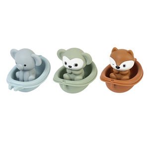 Neue Vinyl Bad Tiers pielzeug für Kinder Stapelbare Badezimmer Boot Spielzeug für Kinder Tier puppe Bad Spielzeug Hot Selling - Product Image 2