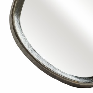Specchio da parete asimmetrico moderno con cornice in metallo a forma di goccia per camera da letto, bagno e decorazione vanità - Product Image 4