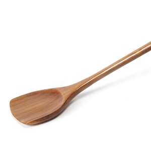 Espátula de Madera con Mango Largo, Acabado Lacado, Mango Redondo, Utensilio de Cocina, Apta para Sartenes Antiadherentes - Product Image 2