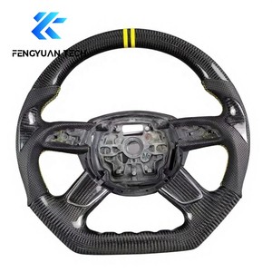 Volant de voiture en fibre de carbone forgée OEM pour Audi A4 B8 B8.5 A6 C7 C7.5 <span class=keywords><strong>S</strong></span> <span class=keywords><strong>Line</strong></span> 2013 2014 2015 2016 sans airbag - Product Image 2
