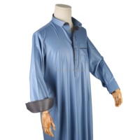 Robe musulmane authentique Alharamain au design estival frais, Kaftan Jubba Abaya, vêtements ethniques islamiques, Thobe Qatari pour la prière