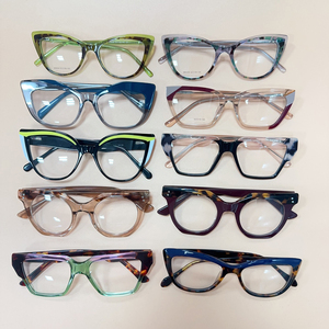 Assorted Mixed High Quality Solid Colored Full Rim Acetate Optical <strong>Frames</strong> for Women Durable Daily Wear - Product Image 5