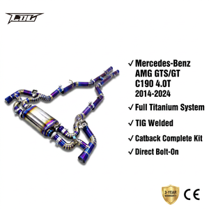 Échappement arrière Boska Titanium Valvetronic pour Mercedes-Benz <span class=keywords><strong>AMG</strong></span> <span class=keywords><strong>GTS</strong></span>/GT (C190) 4.0T 2014-2024, silencieux de performance avec soupape OEM - Product Image 1