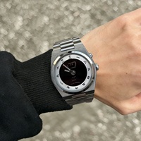 Montre de luxe simple à double affichage pour homme, style rétro avec caractères chinois, bracelet en acier inoxydable, étanche, mouvement à quartz pour affaires