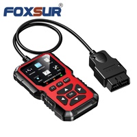 Détecteur de pannes automobile FOXSUR V530, outil de diagnostic, lecteur de codes OBDII/EOBD+CAN multifonction, compatible avec 10 langues