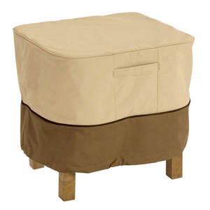 Housse de table d'appoint de patio extérieure carrée en tissu Oxford beige, housse anti-poussière avec fonction imperméable pour canapé et meubles - Product Image 2