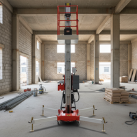 Plateforme de travail mobile à mât unique avec levage vertical, conception à jambes de fourche, capacité de charge solide